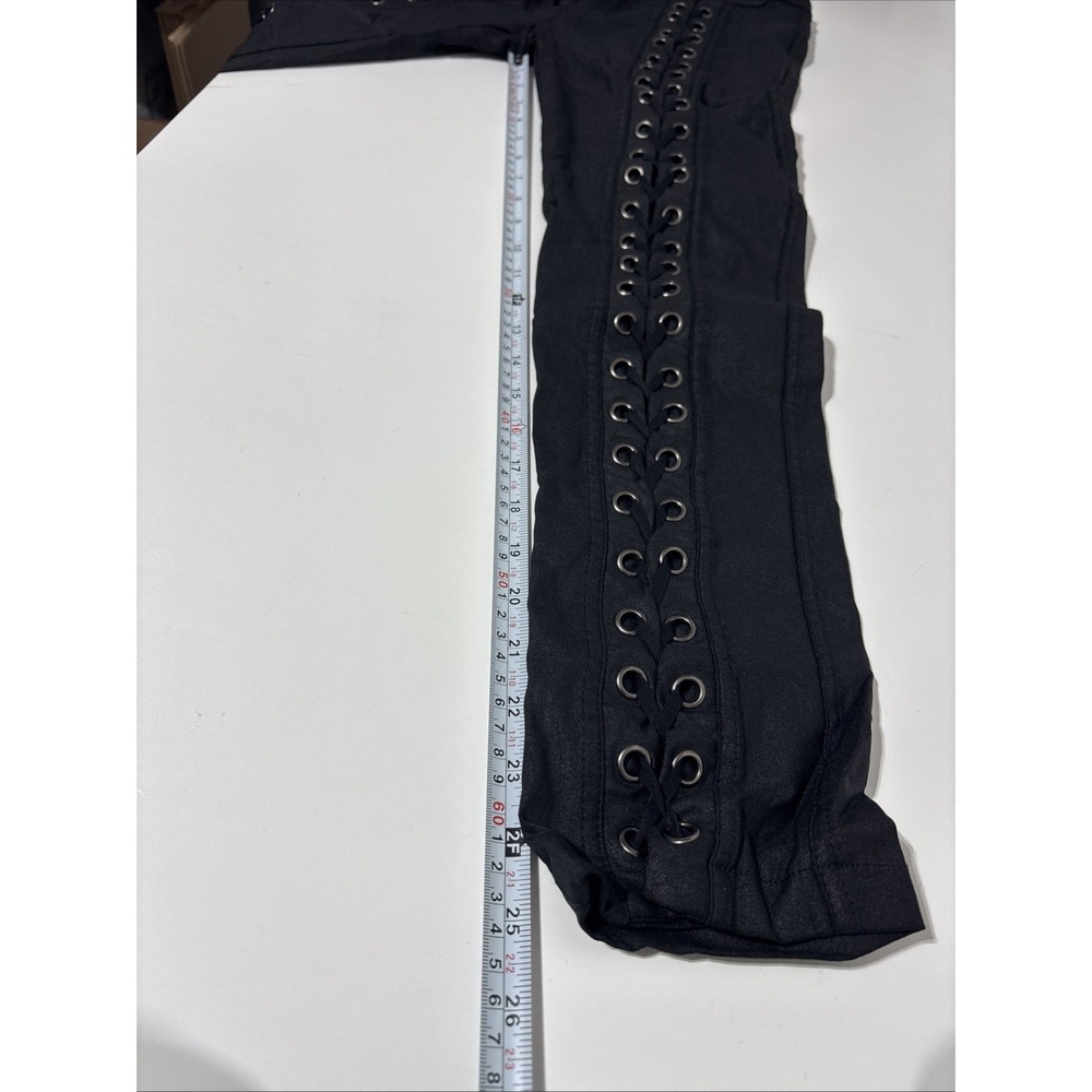 Hot & Delicious Women's Front Tie Up Jeggings Black Size‎ XL Y2K Boho Underwire - Picture 11 of 11
